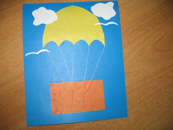 Аппликация парашют к 23 февраля