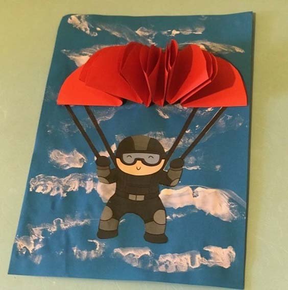 Аппликация парашютист