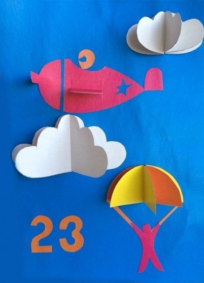 Объемная аппликация на 23 февраля