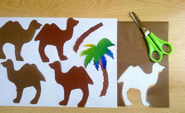 Верблюд аппликация для детей