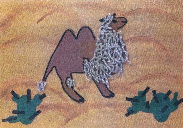 Аппликация на тему пустыня