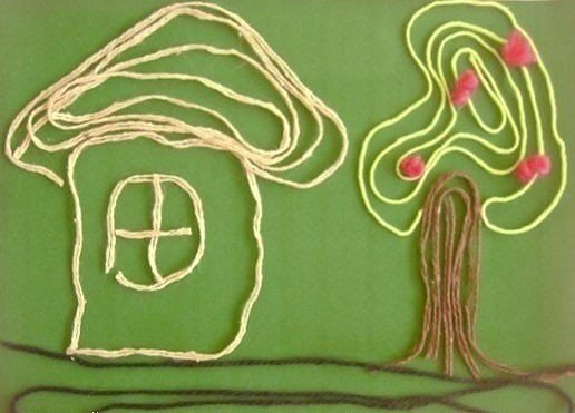 Ниткография дети в детском саду