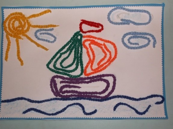 Рисование нитками для детей подготовительной группы