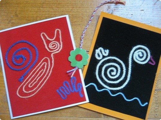 Аппликация нитками