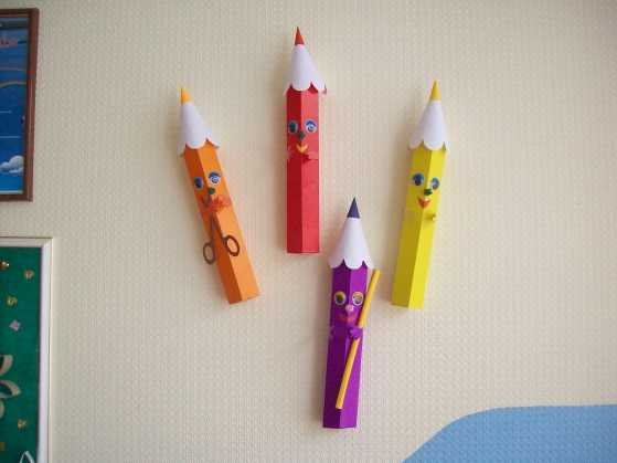 Объемный карандаш из картона