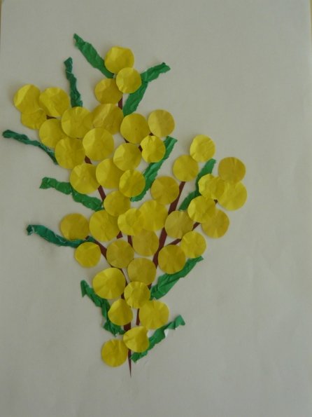 Аппликация Мимоза