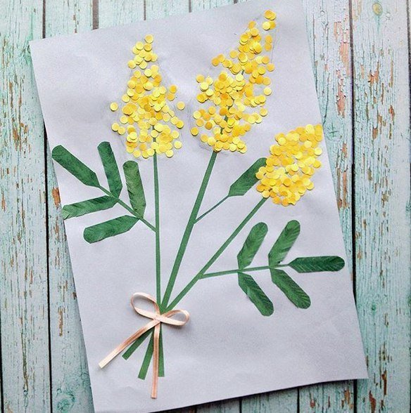 Аппликация Мимоза