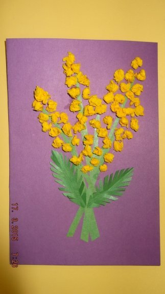 Аппликация Мимоза