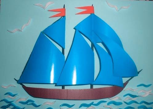 Поделка корабль из бумаги