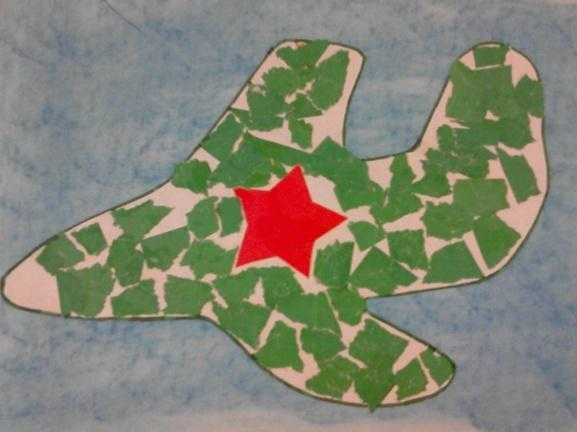 Аппликация на 23 февраля для малышей