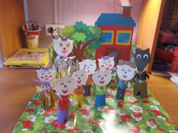 Волк и семеро козлят театр ложек