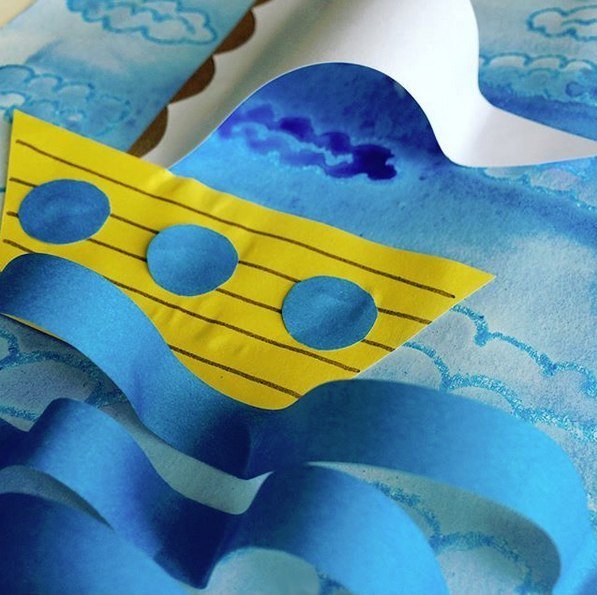 Объемные волны из бумаги