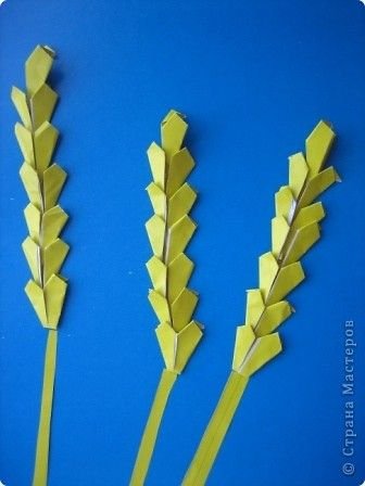 Колоски из бумаги своими руками
