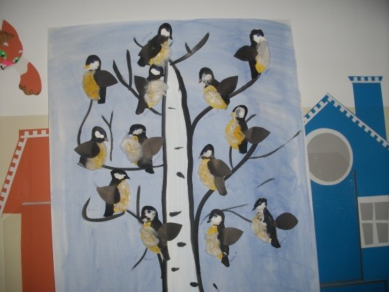 Аппликация на тему птицы прилетели