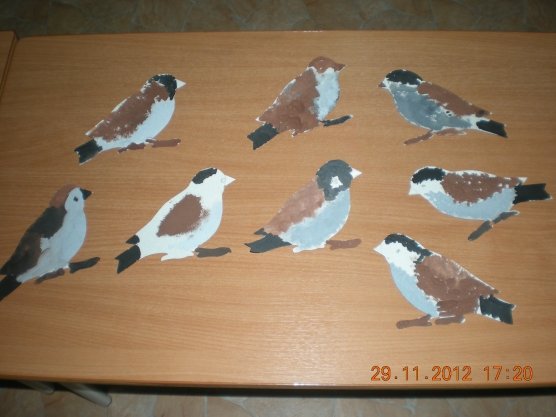 Аппликация птицы в младшей группе