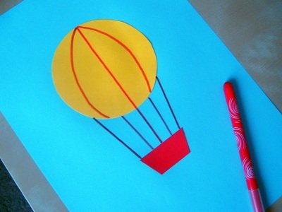 Поделка воздушный шар с корзиной