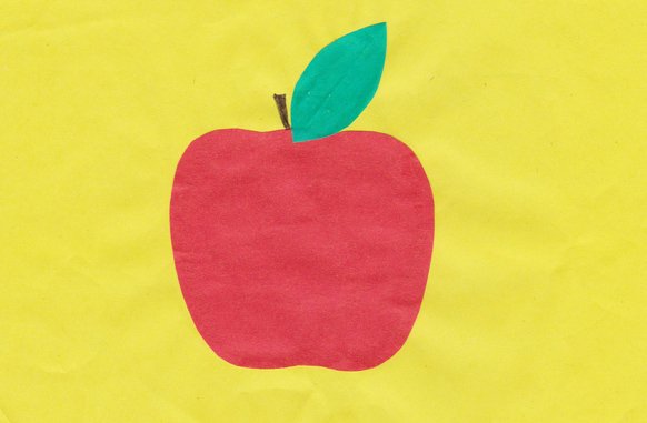 Аппликация яблоко из бумаги