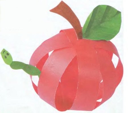 Конструирование из бумаги яблоко