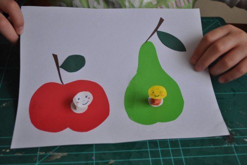 Аппликация яблоко в младшей группе