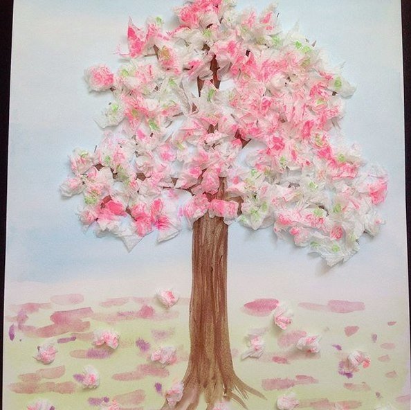 Аппликация Весеннее дерево