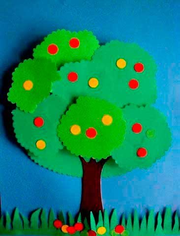 Аппликация сказочное дерево