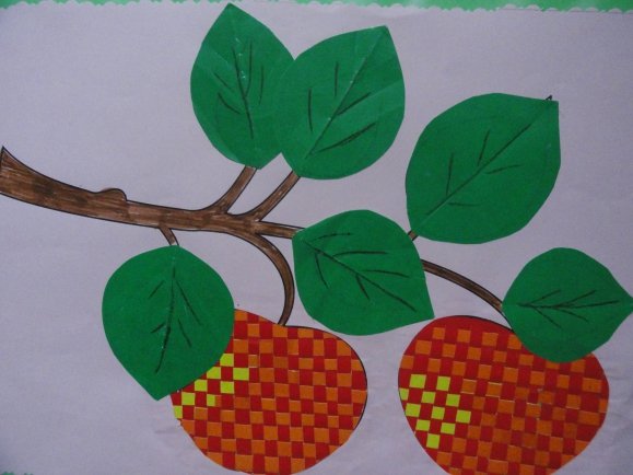 Аппликация яблоня