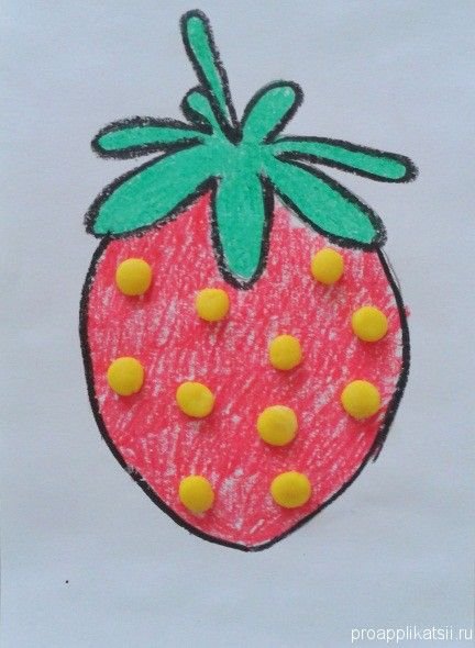 Аппликация клубника