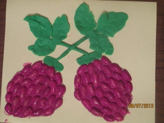 Аппликация ягоды в старшей группе