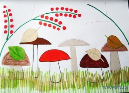 Рисование в старшей группе на тему грибы