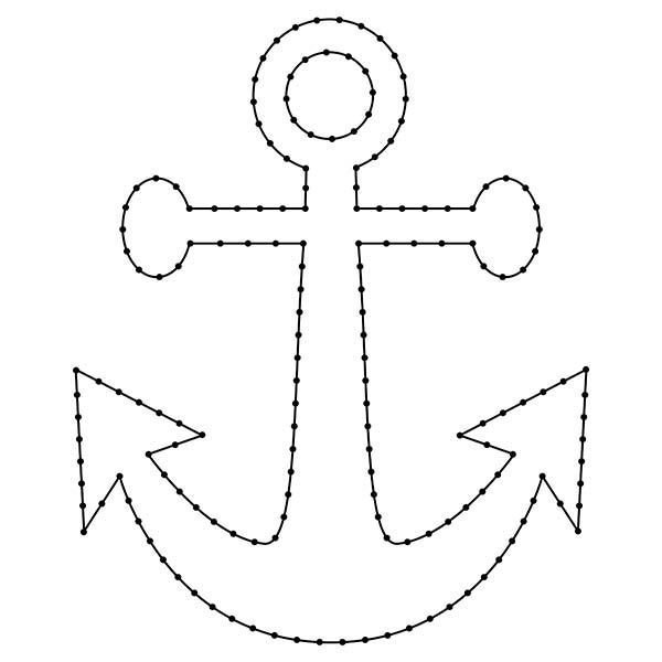 Якорь аппликация шаблон