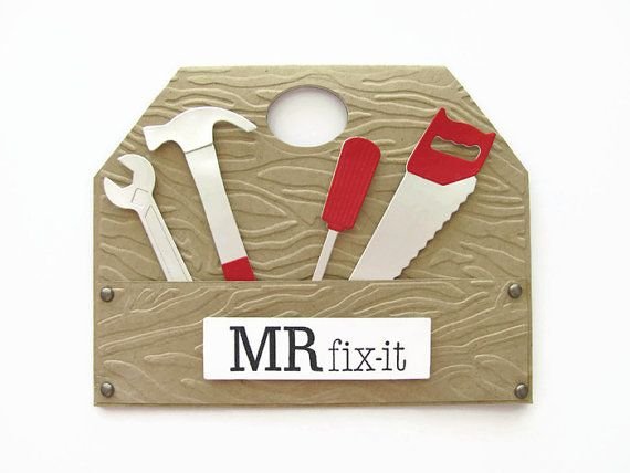 Открытка ящик с инструментами