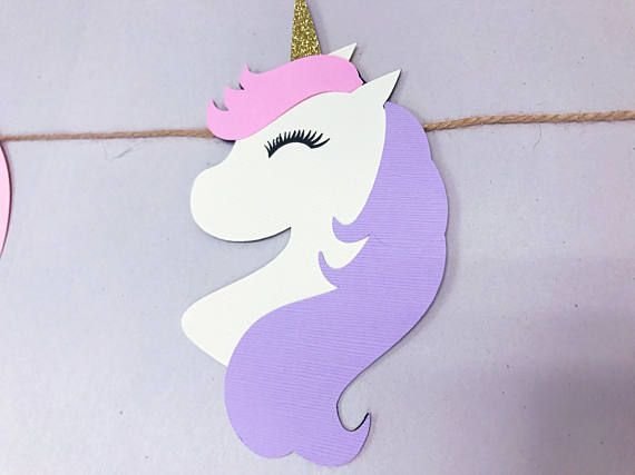 Аппликация Единорог из бумаги