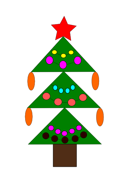 Елочка из геометрических фигур