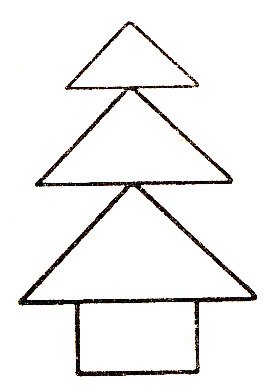 Ель из геометрических фигур