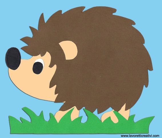 Ежик трафарет для аппликации