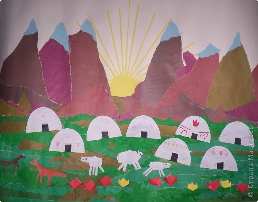 Аппликация на тему горы