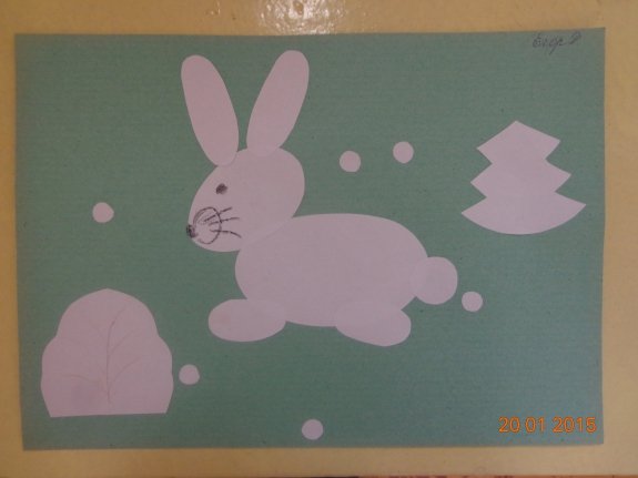 Зайчик аппликация во второй младшей группе