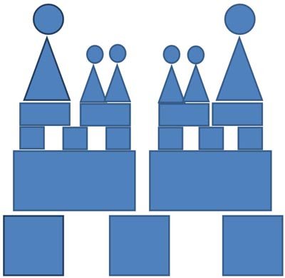 Крепость из геометрических фигур