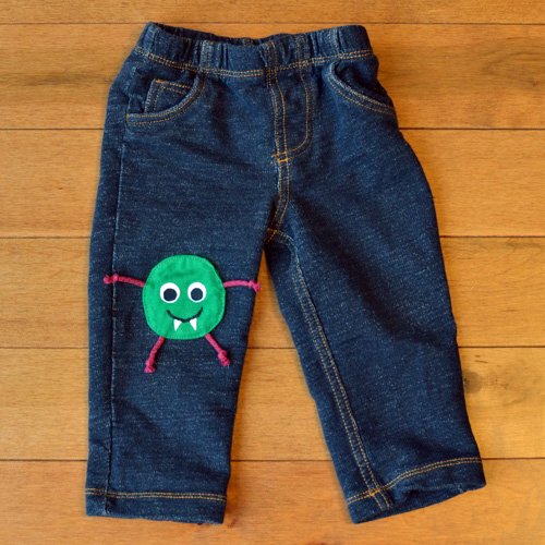 Заплатки на детские трикотажные штаны