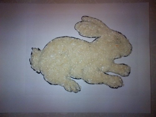 Поделка Зайка из ваты