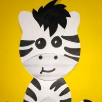 Аппликация Зебра в средней группе