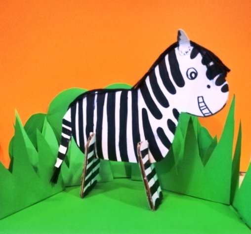 Поделка Зебра для малышей