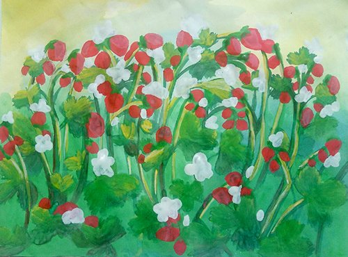 Аппликации земляничная поляна (45 фото)