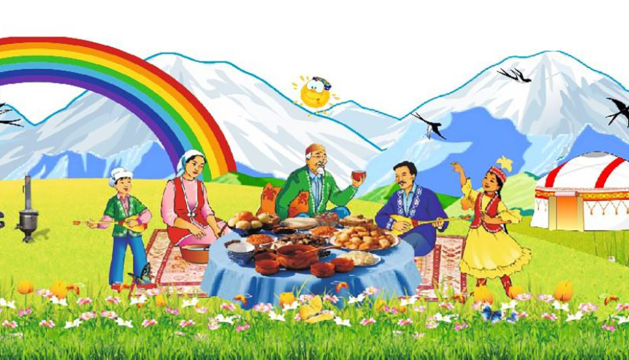 Картинка дети казахстана. Наурыз для детей в детском саду. Казахские иллюстрации. Наурыз иллюстрации. Фон для праздника Наурыз для детей.