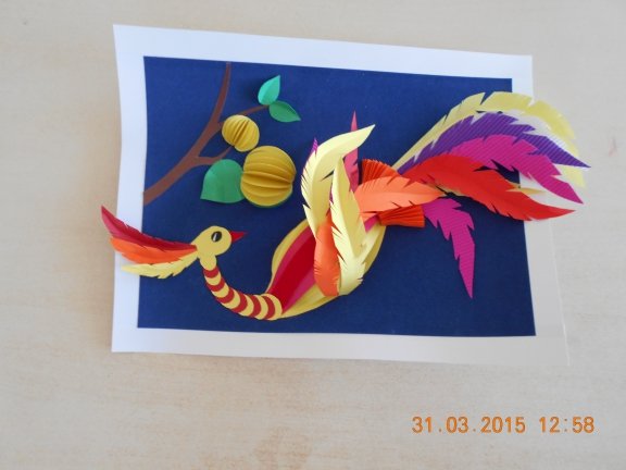 Аппликация Жар птица