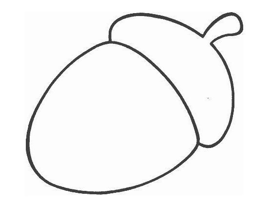 Желудь раскраска для детей