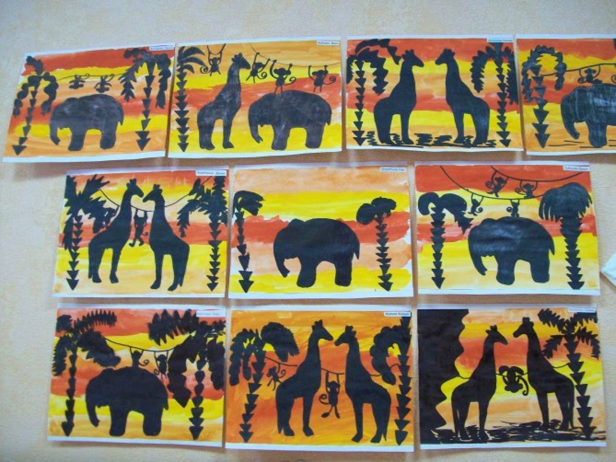 Животные африки старшая группа. Рисование Африка подготовительная группа. Рисование животные Африки средняя группа. Животные Африки нетрадиционное рисование. Аппликация животные Африки в подготовительной группе.