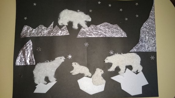 Поделка мишка на севере