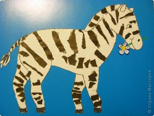 Аппликация животные жарких