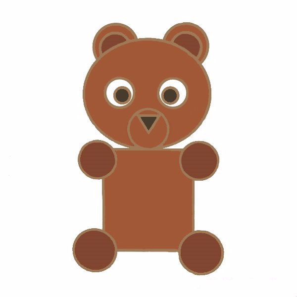 Животные из геометрических фигур